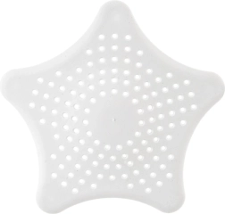 Mosogató szűrő tapadókorongokkal 16 cm – csillag, fehér