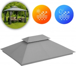 Kerti pavilon tartalék teteje 3x4 m szürke MultiGarden