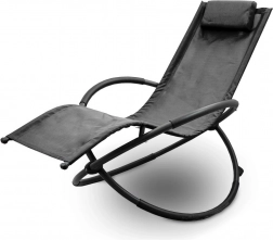 Kerti hintázó nyugágy párnával – fekete