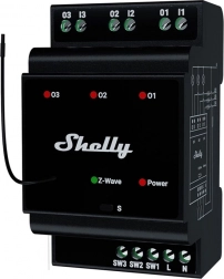 Shelly Wave Pro 3 3csatornás relé DIN sínre