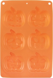 Sütőforma muffinokhoz és kekszekhez, szilikon, Halloween tök mintával, 25 × 18 × 3 cm