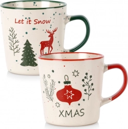Kerámia karácsonyi bögreszett 350 ml, 2 db