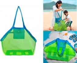 Nagy strandhálós játék táska - Kék