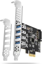 PCIe USB 3.2 Gen 1 vezérlő 4 porttal, UASP, Renesas chipkészlet, SATA tápellátás