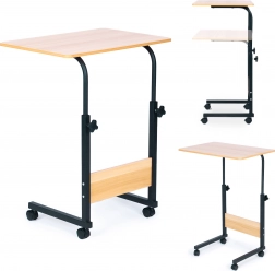 Mobil laptop asztal kerekekkel - barna ModernHome