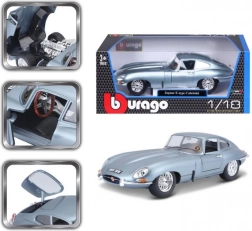 Bburago 1:18 Jaguar E Coupe metál ezüstkék