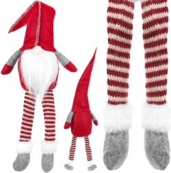 Ülő manó textil dekoráció 50 cm – Piros