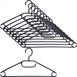 Fekete, forgatható ruhafogasok 10 db