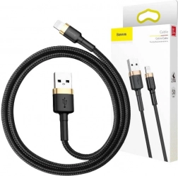 Baseus Cafule töltő- és adatkábel USB–Lightning 3 m 2.4A fekete–arany