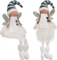 Ülő karácsonyi tündér csillogó szárnyakkal RUHHY 55 cm