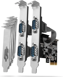 AXAGON PCIe vezérlő 4× soros RS-232 porttal