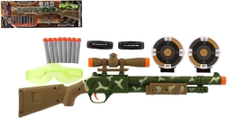 Műanyag puska irányzékkal és hablövedékekkel, 51 cm