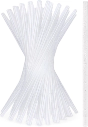 Csillogó, újrahasznosítható szívószálak szettje 22 cm – 50 db
