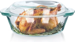 Üveg hőálló sütőtálak fedővel 2 l + 750 ml Vilde
