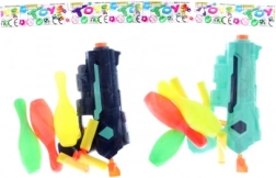 pisztoly bowlingbábukkal és hablövedékekkel gyerekeknek