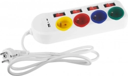 Hosszabbító kábel Maclean USB A/C-vel és egyedi kapcsolókkal