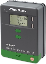 MPPT 40A 12V/24V napenergiás töltésszabályzó LCD-vel, Bluetooth-szal és 2× USB-vel, GEL és LiFePO4 akkukhoz