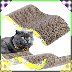 Hullámos karton macskakaparó fekvőrésszel, eco