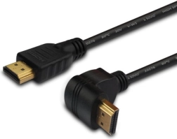 Savio sarokcsatlakozós HDMI kábel v1.4 3D 4K 1,5 m arany