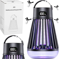 Elektromos UV rovarcsapda lámpa, USB‑töltés, fekete