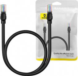 BASEUS Ethernet hálózati kábel CAT5 0,5 m fekete