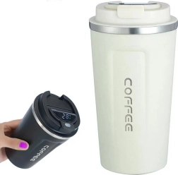 Hőszigetelt bögre kijelzővel, fehér 510 ml