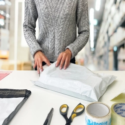 Fehér futár műanyag tasakok B3 400 × 500 mm, 50 db/csomag