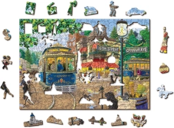 Fából készült puzzle viktoriánus utca XL