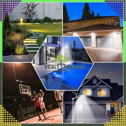 Napelemes kerti oszloplámpa 300 W, 299 LED, utcai panel