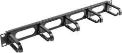 19" rack 1U kábelrendező, B típus, fekete
