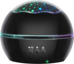 Csillagos égbolt és víz alatti világ éjszakai projektor – fekete