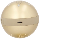 Karácsonyfadísz beépített Bluetooth hangszóróval, arany 8,5 × 8,5 × 9,5 cm – 1 db