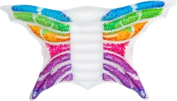 Felfújható napozó matrac szivárványos pillangó 294 × 193 cm