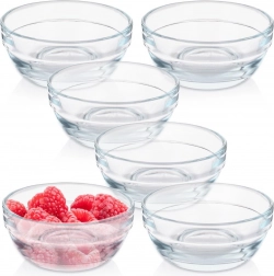 Üveg tálkák 7,5 cm 80 ml, 6 darabos készlet