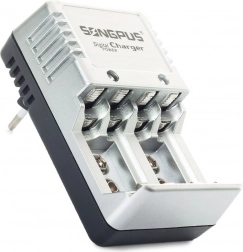 AA, AAA és 9 V akkumulátortöltő Ni-MH és Ni-Cd típusokhoz