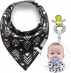 Kendő cumival - fekete