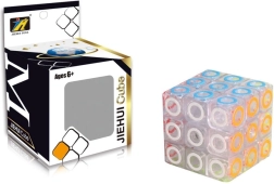 Átlátszó 3x3 logikai kocka – modern Rubik-kocka