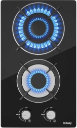 Kétzónás gázfőzőlap üveg panellel IsEasy