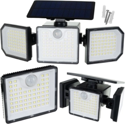 IZOXIS napelemes fali lámpa 167 LED-del, 500 lm, távirányítóval és mozgásérzékelővel