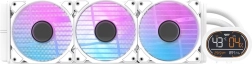 DarkFlash DH360D 360 mm fehér CPU vízhűtés LCD-vel és ARGB-vel