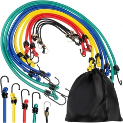 Rugalmas csomagrögzítő pántok kampókkal, 12 db