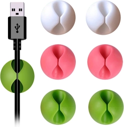 Öntapadós szilikon kábelrögzítők – 6 darabos készlet