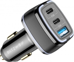 BlitzWolf autós töltő 115W 3 USB PD porttal
