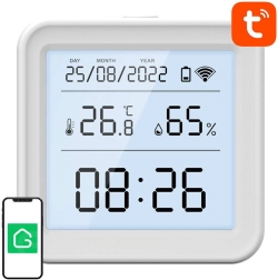 Okos Wi‑Fi hőmérséklet‑ és páratartalom‑érzékelő GOSUND S6 LCD kijelzővel