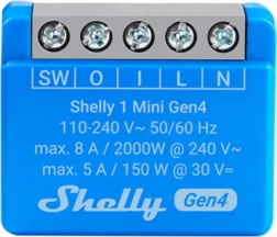 Shelly 1 Mini Gen4 vezérlőegység Zigbee és Matter