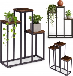 ModernHome loft virágtartó állvány 3 polccal