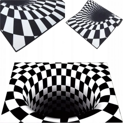 Szőnyeg és lábtörlő 3D fehér szakadék illúzióval, 50 × 80 cm