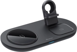 MCDODO 3 az 1-ben 15 W-os vezeték nélküli töltő iPhone-hoz, Apple Watchhoz és AirPodshoz – fekete