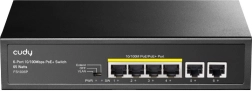 Cudy 6-Portos PoE+ Switch 10/100 Mbps
