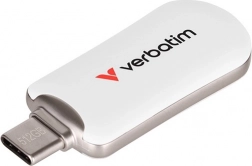 USB‑C flash meghajtó VERBATIM Plectra 128 GB 100 MB/s fehér